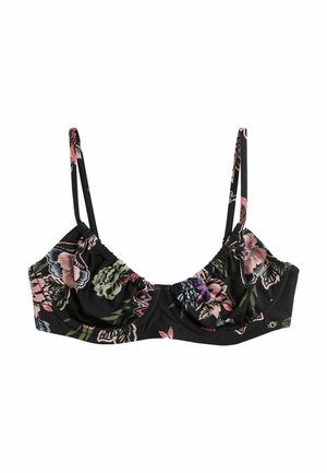 REGULAR FIT - Bikiniyläosa - black pink floral