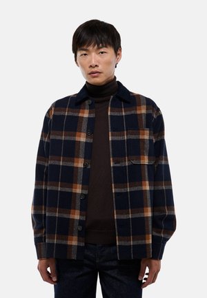 À CARREAUX  - Veste légère - marine