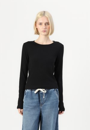 CROP CREW - Long sleeved top - black