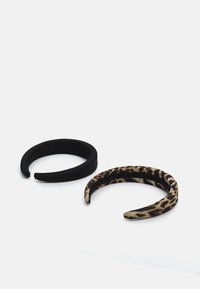 Pieces PCNIKOLA HAIRBAND 2 PACK - Håraccessoar - black/leo