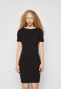 Vero Moda - VMPANDA SHORT DRESS  - Jerseyjurk - black Miniatuurafbeelding 1