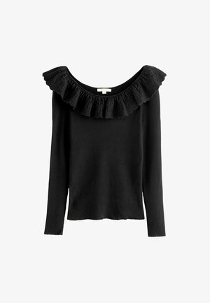 FRILL - REGULAR FIT - Džemperis - black