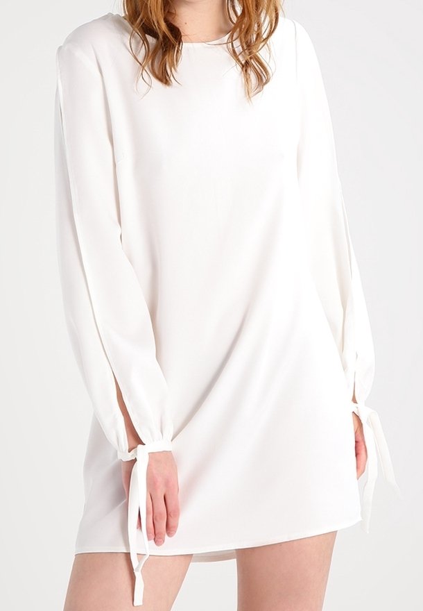 missguided white long sleeve dress Missguided White Lace Long Sleeve Midi Dress