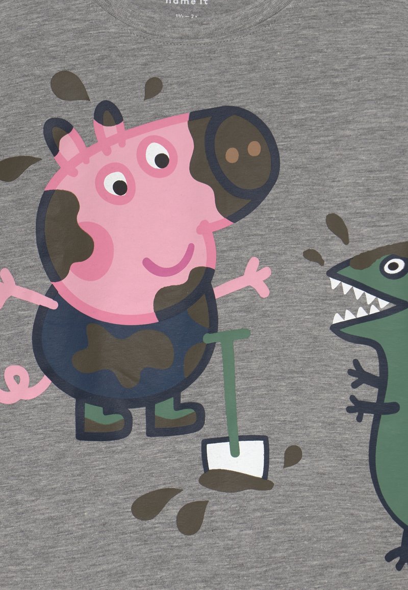 Kinder T-Shirts | Name it NMMPEPPAPIG DYLAN Langarmshirt grey melange/grau - WA53880 Kinder T-Shirts | Name it NMMPEPPAPIG DYLAN Langarmshirt grey melange/grau - WA53880