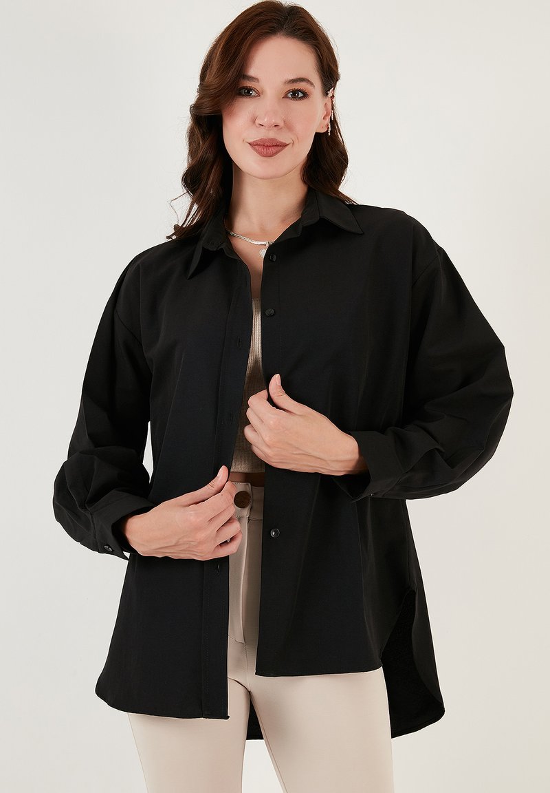 LELA LOOSE FIT - Užsagstoma palaidinė - black