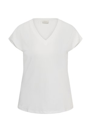 Kaffe Curve, KCMIRINDA V-NECK - T-shirt basique - chalk cc