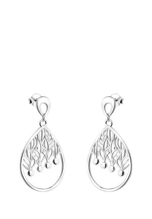 OVAL LEAF - Örhänge - silver coloured