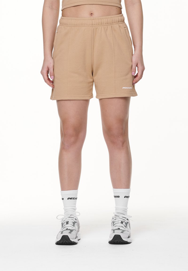Pegador SULLY HIGH WAISTED - Treningo apatinė dalis - washed safari sand/white