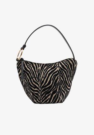 Marks & Spencer, ZEBRA PRINT MINI SHOULDER - Handbag - black mix