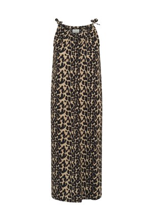 Kaffe, KAKATRINE STRAP DRESS - Džersejové šaty - black/brown leopard print