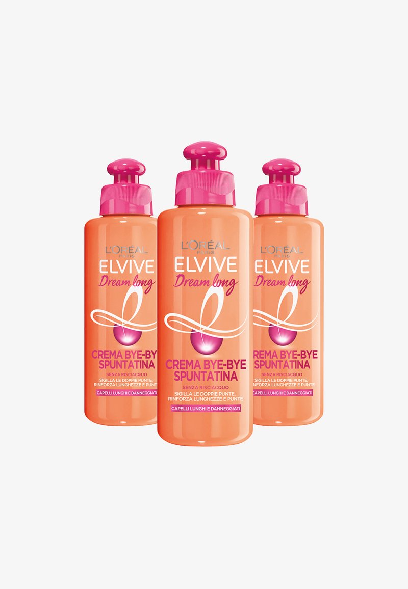 L'Oréal Paris - TRATTAMENTO ELVIVE DREAM LONG, CREMA CAPELLI SENZA RISCIACQUO BYE-BYE SPUNTATINA PER CAPELLI LUNGHI DANNEGGIATI, 200 ML - 3 PACK - Siero per capelli, Ingrandire