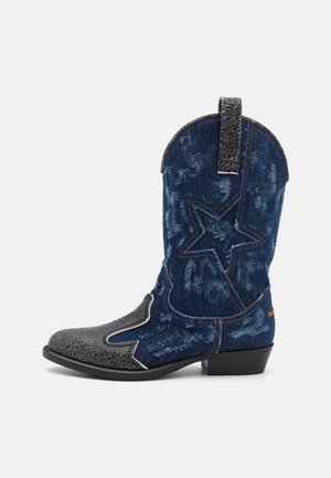 UNISEX - Bottes de cowboy / motard - denim/black