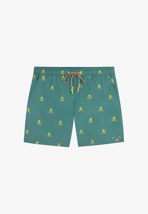 Scalpers, SCALPERS SCNEON SKULL SWIMSUIT - Bañador corto - khaki