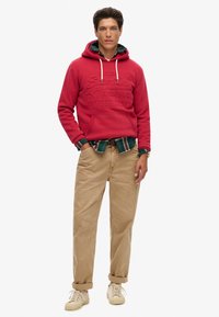 Superdry & Co EMBOSSED GRAPHIC - Jersey con capucha - garnet red