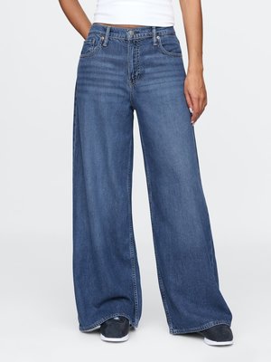 BAGGY TALIA - Pernera ancha - medium indigo