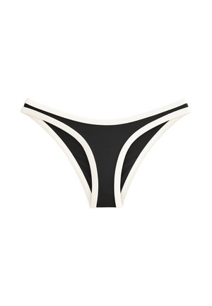 OYSHO CONTRAST TRIM MEDIUM COVERAGE - Bikinialaosa - black