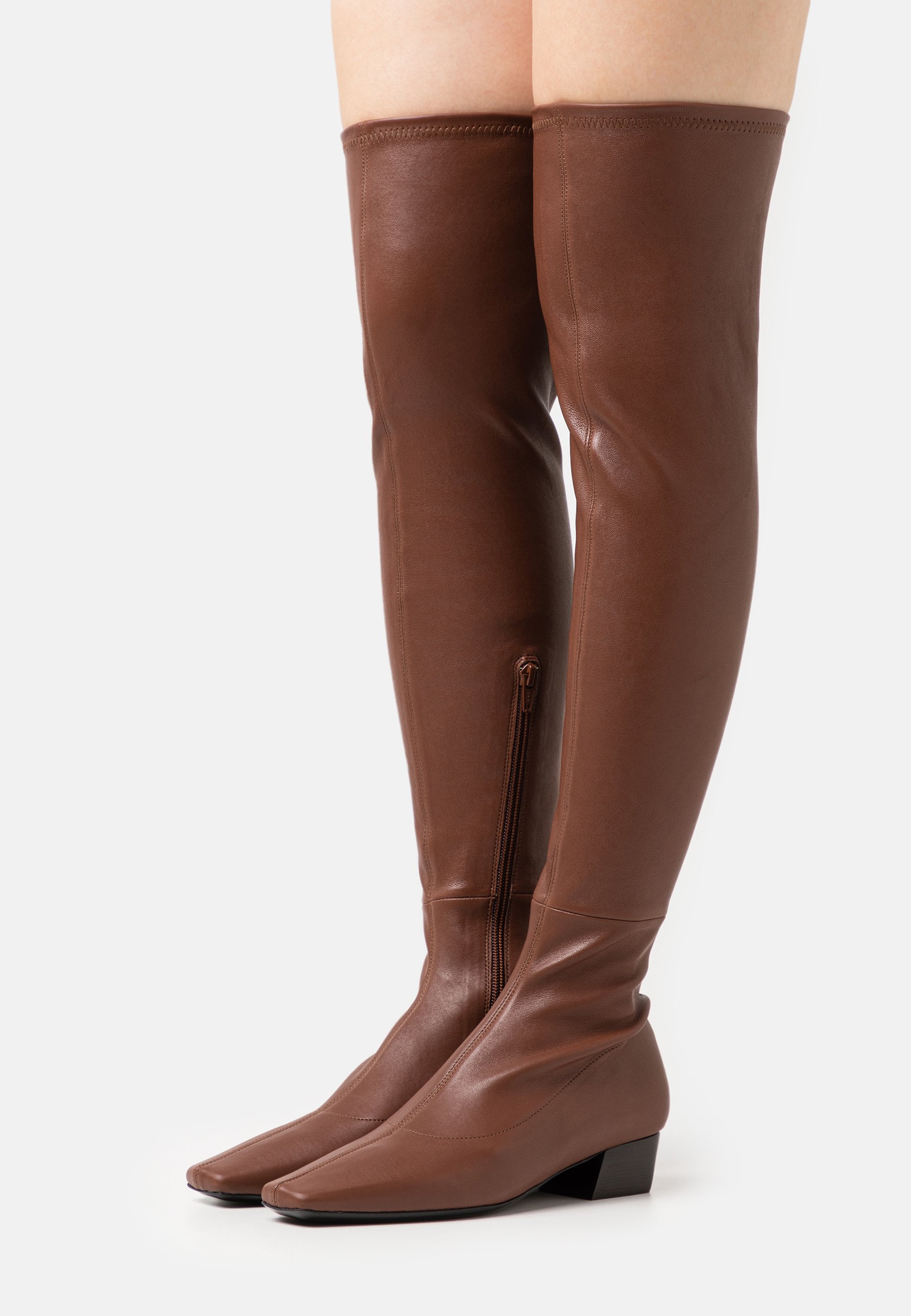 BY FAR COLETTE SEQUOIA - Overknee laarzen - brown/bruin - Zalando.nl