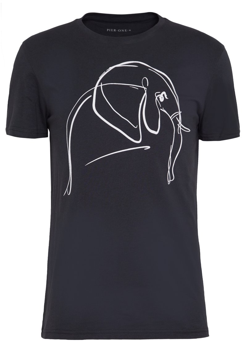 Pier One - Print T-shirt - black, Enlarge
