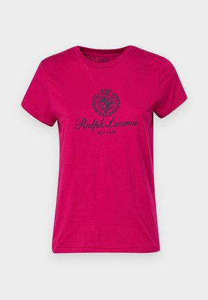 HOTEL SHORT SLEEVE - Tričko s potlačou - pink sky/navy