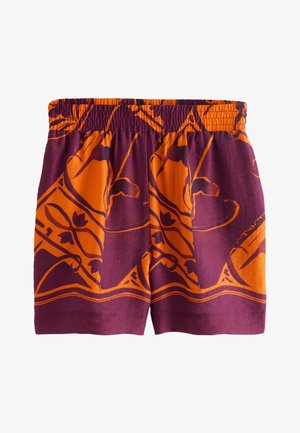 Next, REGULAR FIT - ELASTICATED WAIST RESORT . - Shorts - orange burgundy border print