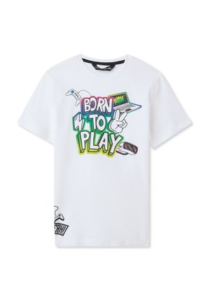 SCRITTA SIMPATICA - T-shirt con stampa - bianco ottico