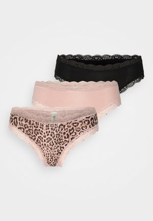 bonprix 4 PACK - String - black/noir - ZALANDO.FR