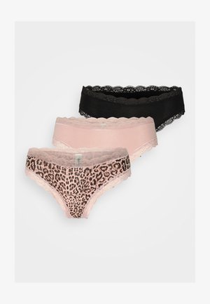 bonprix 4 PACK - String - black/noir - ZALANDO.FR