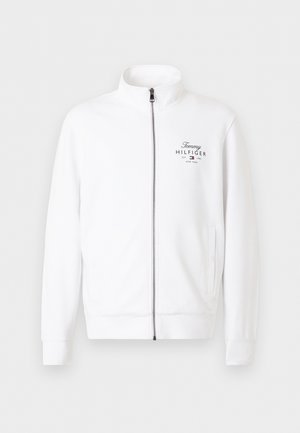 Tommy Hilfiger, SCRIPT STACK STAND COLLAR BRAND LOVE - Sweater met rits - white