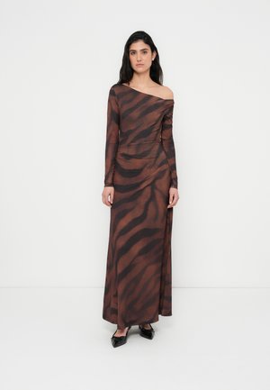 AIMEE  PRINT ONE SHOULDER MAXI - Maxi ruha - brown/multi-coloured