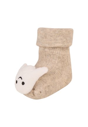 Sterntaler, BABY RASSELSOCKEN MIT UMSCHLAG, MOTIV KÜRBIS UND GESPENST UNISEX - Socks - hellgrau melange