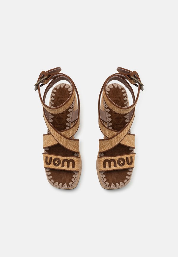 PLATFORM LACE UP - High heeled sandals - beige2