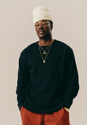 SCRIPT WAFFLE - Longsleeve - black