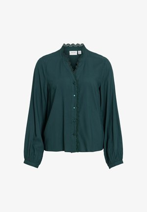 VILA, LONG SLEEVED SHIRT VIGRACE V-NECK - Hemdbluse - ponderosa pine