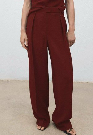 PLEATED - Trousers - red