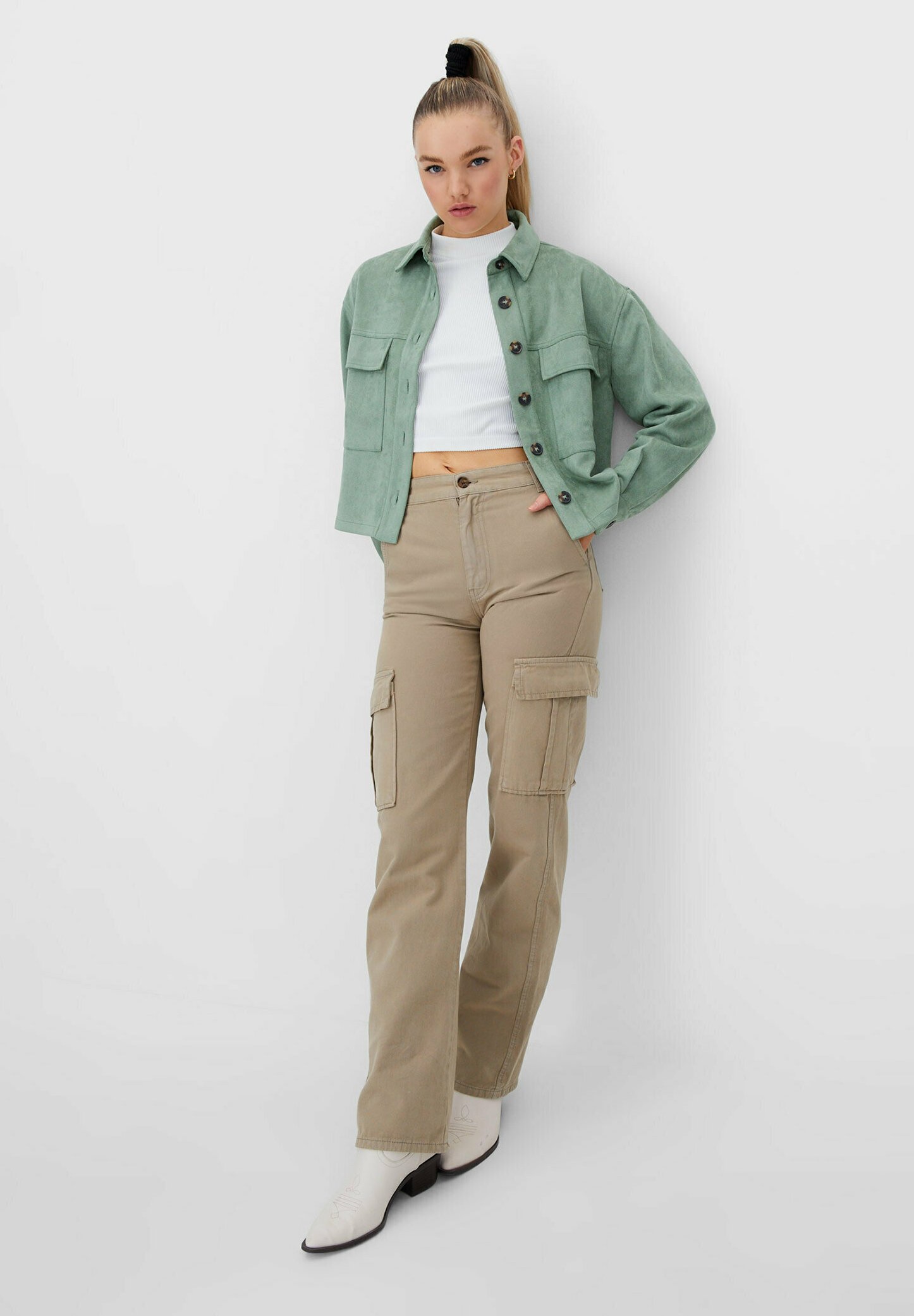 Stradivarius Giacca in similpelle - dark green/verde scuro - Zalando.it