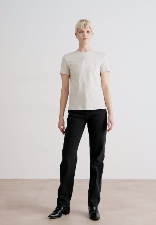 GLOSSY MONOLOGO REGULAR TEE - Print T-shirt - moonbeam3