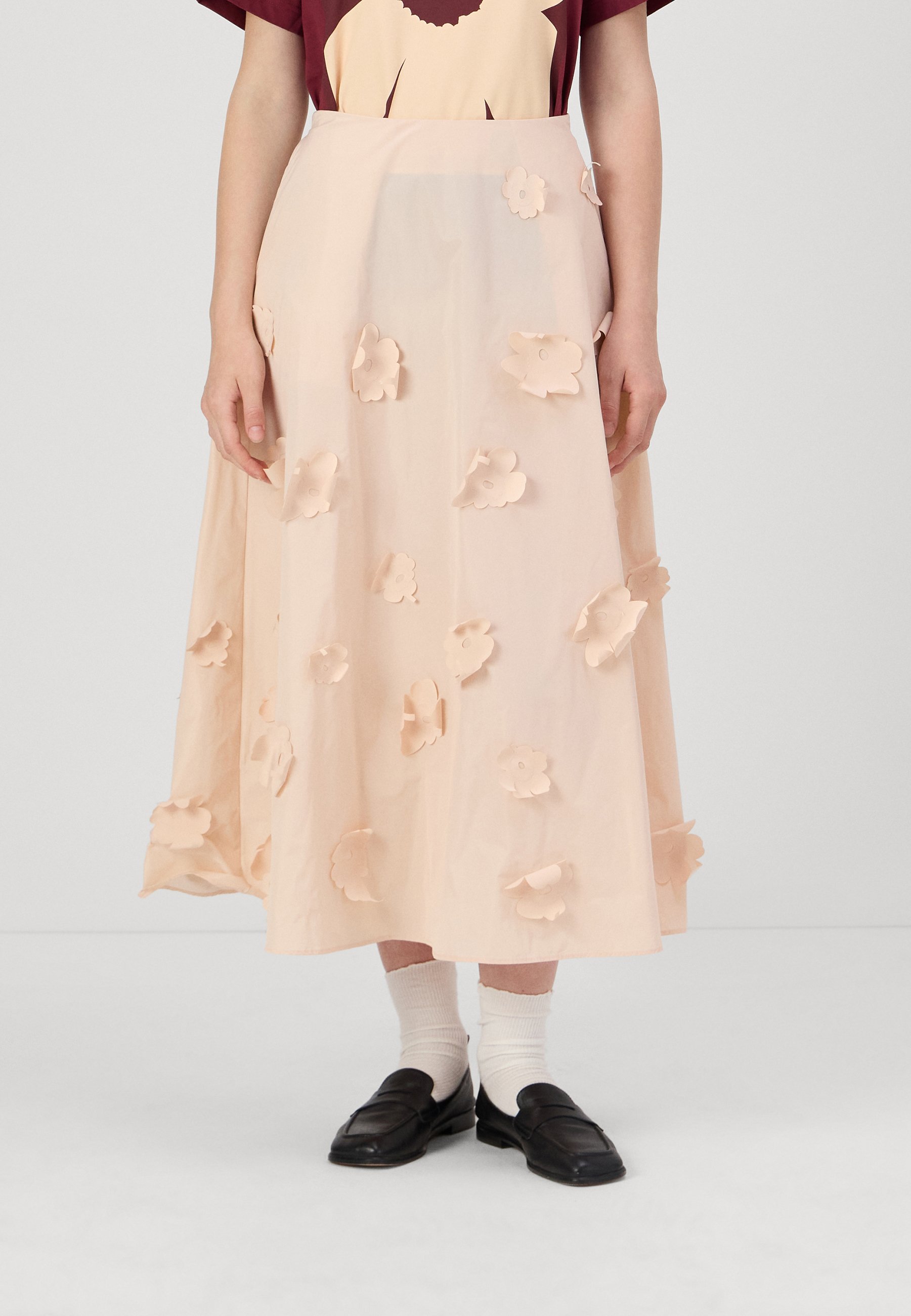 Marimekko KUMARRUS UNIKKO - A-Linien-Rock - light pink/rosa