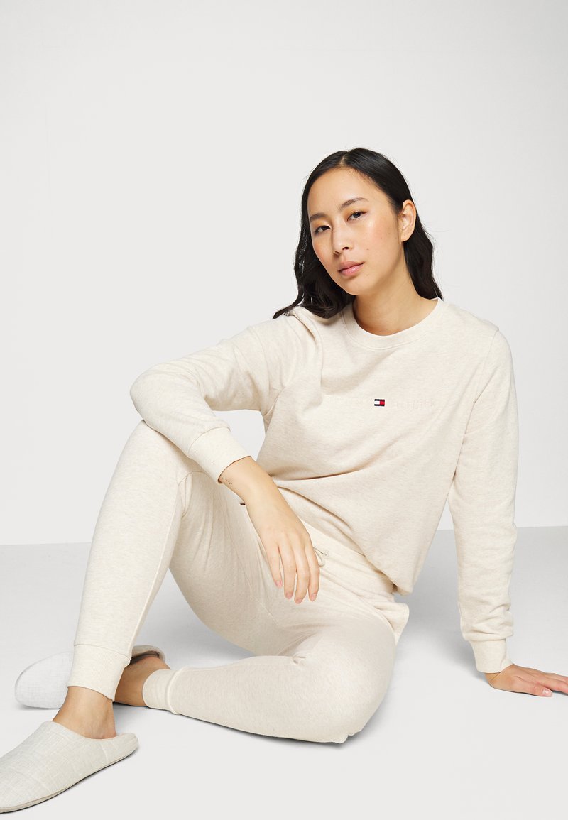 Tommy Hilfiger TRACK PANTS - Pyjamabroek - heathered oat