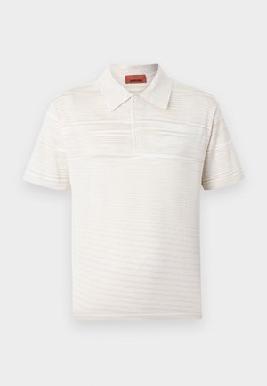 SHORT SLEEVE - Polo - beige/white space