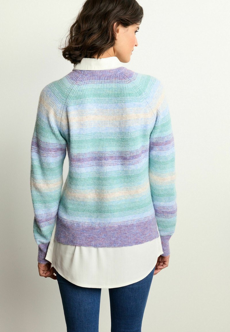 Next COLLAR DETAIL SHIRT LAYER JUMPER Jersey de punto blue/azul