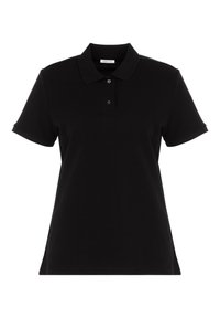 Czarna koszulka polo wykonana z bawełny. Posiada kołnierzyk, krótki rękaw oraz zapięcie na trzy guziki. Klasyczny, casualowy krój.