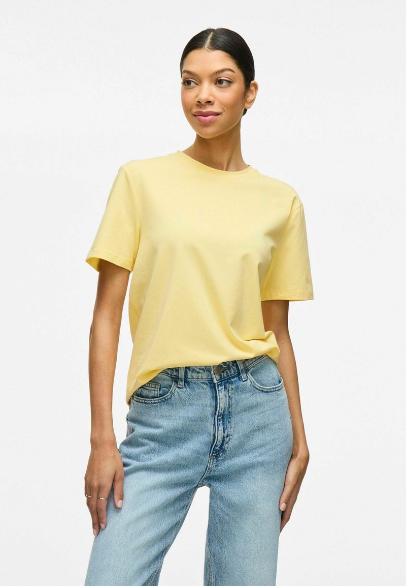 VILA NORA - T-shirts basic - pale banana
