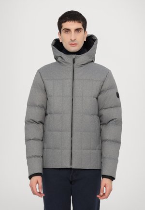 LEO - Bunda z prachového peří - heather grey