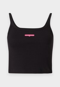 SCRIPT LABEL TANK - Topp - black
