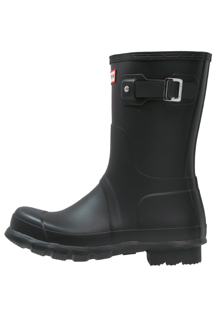 Black rubber boots