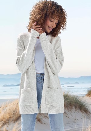 Vivance, STRICKJACKE - Strickjacke - hellgrau meliert