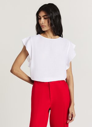 Calliope MANICHE CON ROUCHES - Blouse - bianco ottico