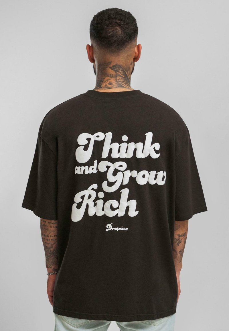 Dropsize - GROW RICH  - Camiseta estampada - washed black, Ampliar