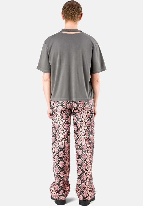 Leather trousers - rosa schwarz3