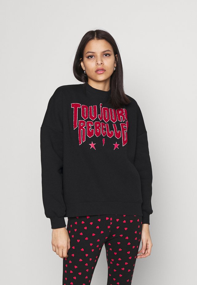TOUJOURS REBELLE DROPPED SHOULDER - Sweater - black